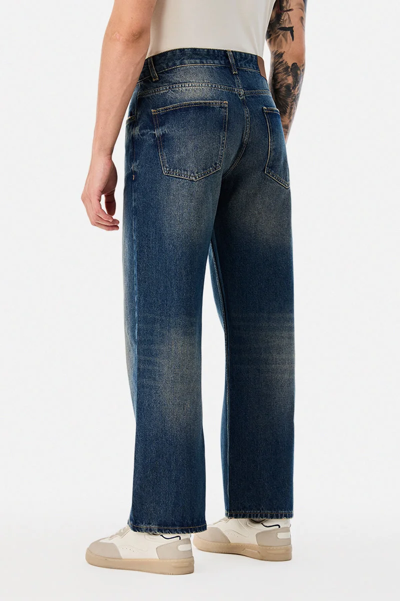 SNITCH Blue Denim Loose Fit Jeans for Men | Best Price UAE